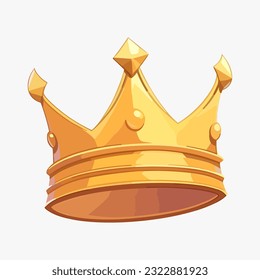 Golden Crown isolated. Royal kings crown. Vector illustration