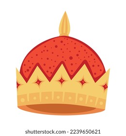 golden crown king decorative icon