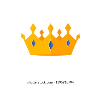 Golden crown king and queen, Vector illustrator.