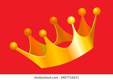 golden crown for king vector illustration