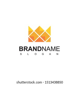 Golden Crown Logo Design Template