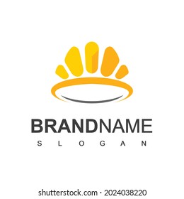 Golden Crown Logo Design Template