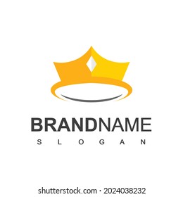 Golden Crown Logo Design Template