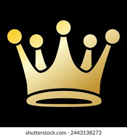 golden crown logo design vector file