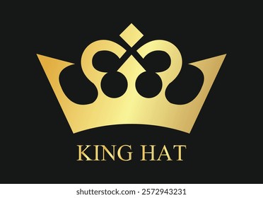 Golden crown the majestic emblem of the king hat