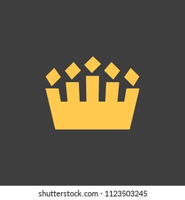golden crown on a black background vector art
