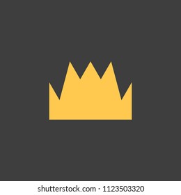 golden crown on a black background vector art