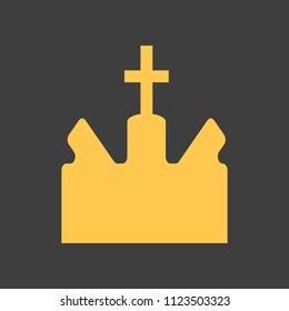 golden crown on a black background vector art
