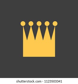 golden crown on a black background vector art