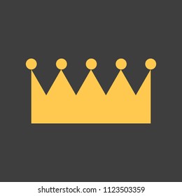 golden crown on a black background vector art