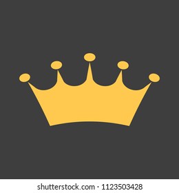 golden crown on a black background vector art