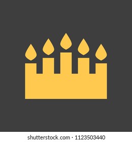 golden crown on a black background vector art