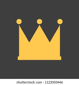 golden crown on a black background vector art