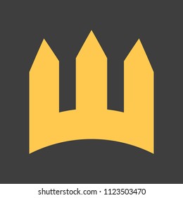 golden crown on a black background vector art