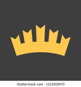 golden crown on a black background vector art