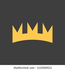 golden crown on a black background vector art