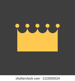 golden crown on a black background vector art