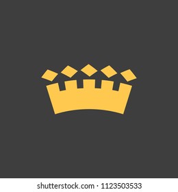 golden crown on a black background vector art