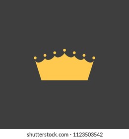 golden crown on a black background vector art