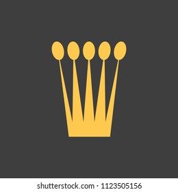 golden crown on a black background vector art