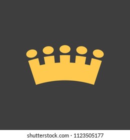 golden crown on a black background vector art