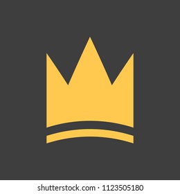 golden crown on a black background vector art