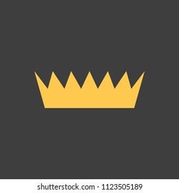 golden crown on a black background vector art