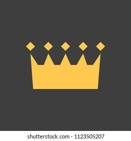 golden crown on a black background vector art