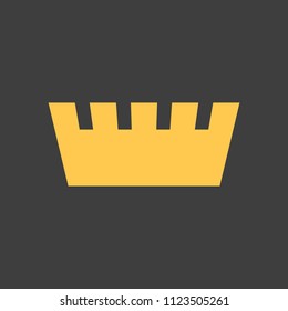 golden crown on a black background vector art