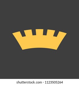 golden crown on a black background vector art