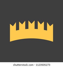 golden crown on a black background vector art