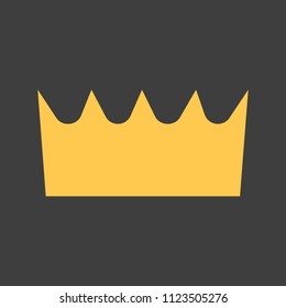 golden crown on a black background vector art