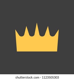 golden crown on a black background vector art