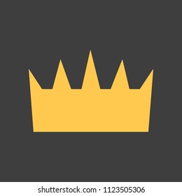 golden crown on a black background vector art