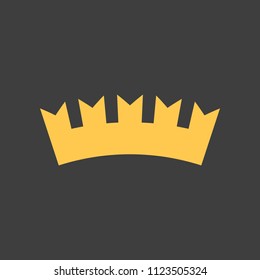 golden crown on a black background vector art