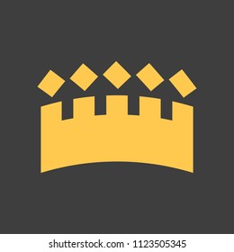 golden crown on a black background vector art
