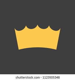 golden crown on a black background vector art