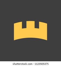 golden crown on a black background vector art