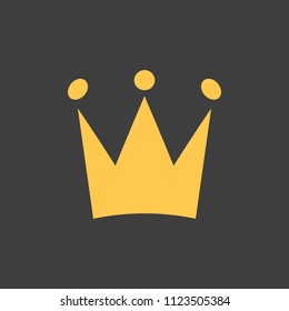 golden crown on a black background vector art
