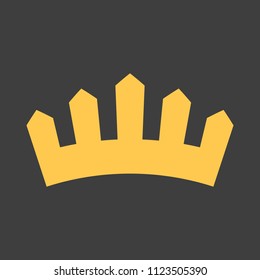 golden crown on a black background vector art