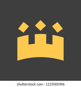 golden crown on a black background vector art