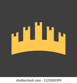 golden crown on a black background vector art