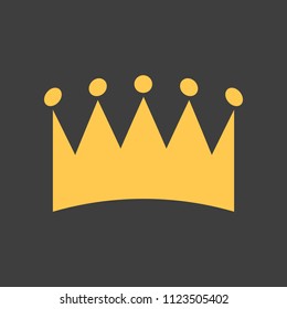 golden crown on a black background vector art
