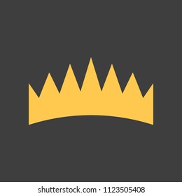 golden crown on a black background vector art