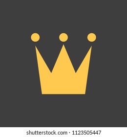 golden crown on a black background vector art