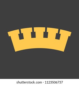 golden crown on a black background vector art