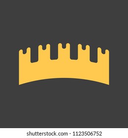 golden crown on a black background vector art