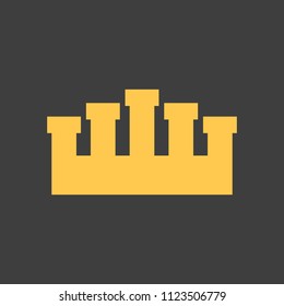 golden crown on a black background vector art