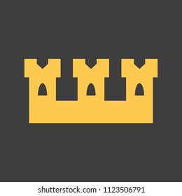 golden crown on a black background vector art
