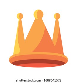 golden crown on white background vector illustration design
